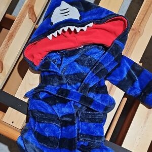 Blue Shark Hooded Robe